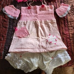 Pink and White Baby Dress with Bloomers HALLOWEEN COSTUME